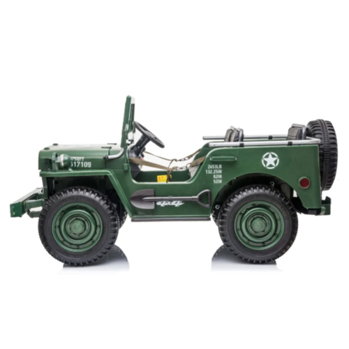 Willy’s Jeep Army 24 3 persoons kinderauto groen
