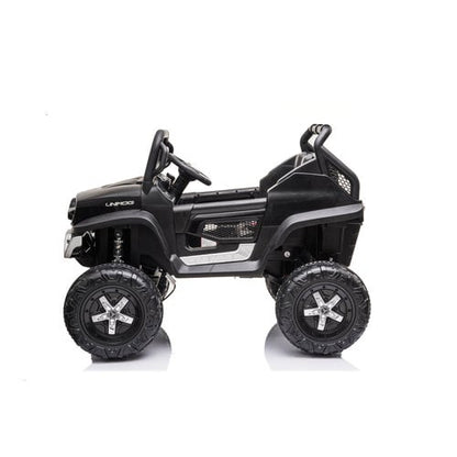 Mercedes Unimog 12V kinderauto Zwart