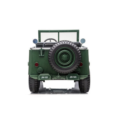 Willy’s Jeep Army 24 3 persoons kinderauto groen