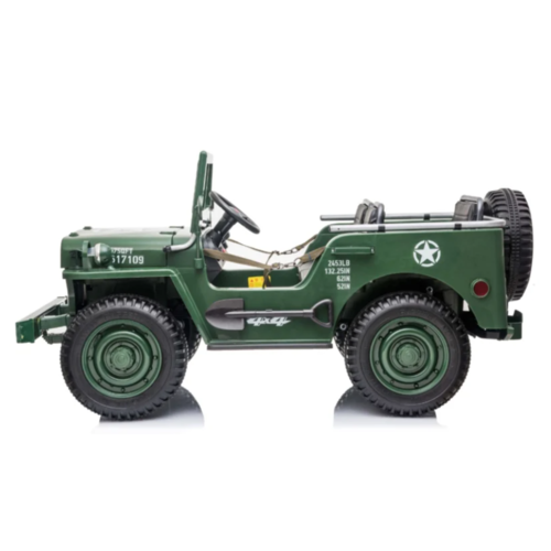 Willy’s Jeep Army 24 3 persoons kinderauto groen