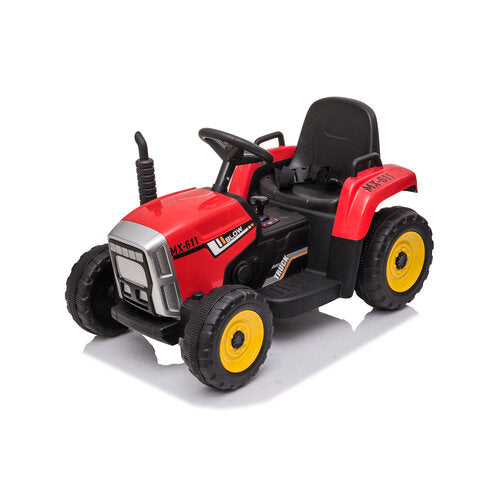 Elektrische kindertractor met aanhanger 12V Rood
