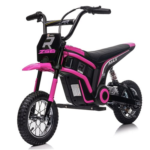 Elektrische kindermotor Dirtbike Hurricane 24V 350W Roze