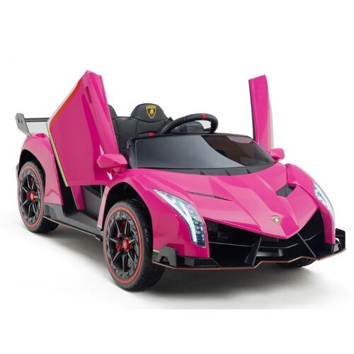 Lamborghini Veneno 12V 2 Persoons Elektrische Kinderauto Roze