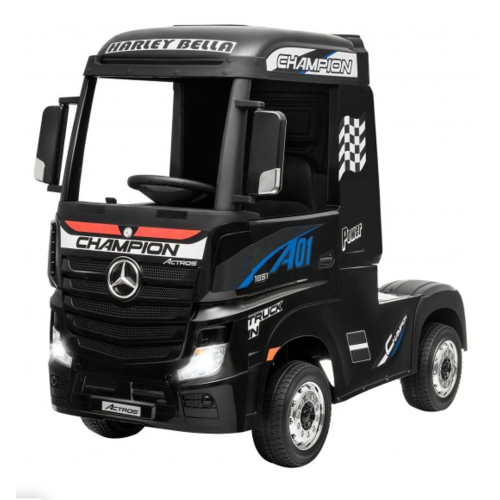 Mercedes Actros 12V kindervrachtwagen zwart