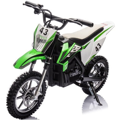 Elektrische kindermotor Dirtbike Cross Motor 36V 500W Groen