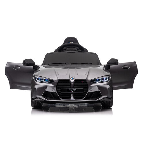 BMW M4 12V Kinderauto metallic Grijs