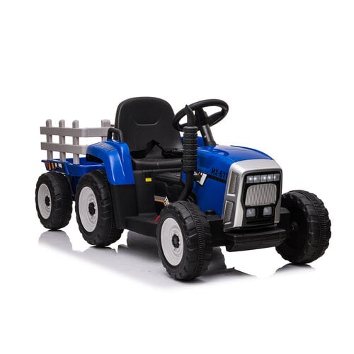 Electric kids tractor with trailer 12V Blue