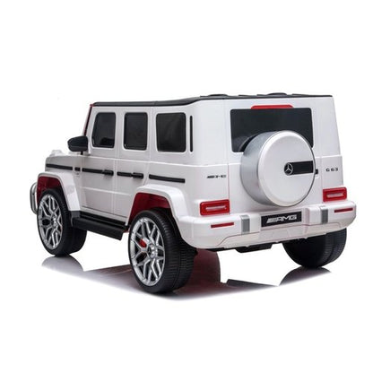 Mercedes G63 12V 2-persoons kinderauto Wit