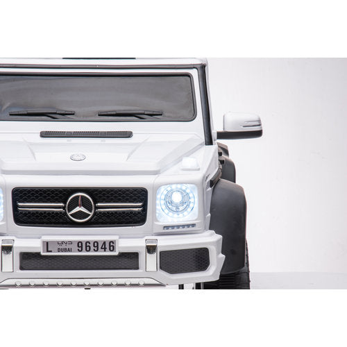 Mercedes G63 6X6 AMG 12V Elektrische Kinderauto Wit