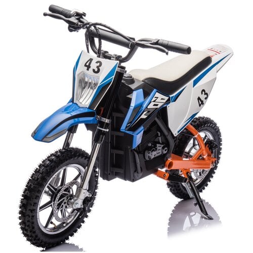 Elektrische kindermotor Dirtbike Crossmotor 36V 500W Blauw - Oranje