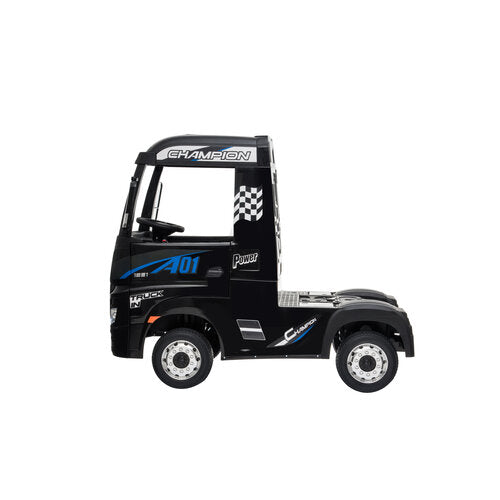 Mercedes Actros 12V kindervrachtwagen zwart