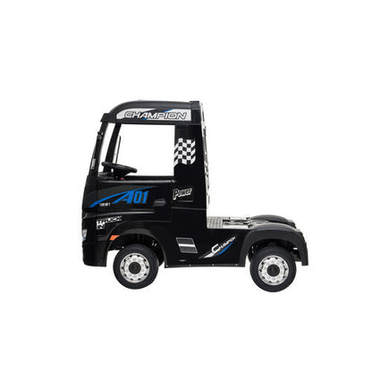 Mercedes Actros 12V kindervrachtwagen zwart