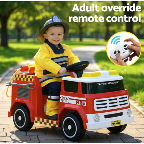 Brandweer kinderauto 12V Rood