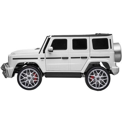 Mercedes G63 12V 2-persoons kinderauto Wit