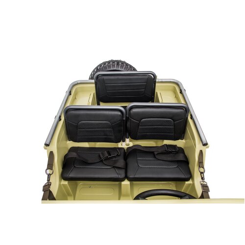 Willy’s Jeep Army 24V 3 persoons kinderauto beige