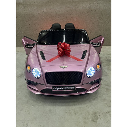 Bentley Continental 12V 2-persoons Kinderauto Metallic Roze