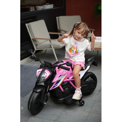 KTM 1290 Superduke kindermotor 12V Roze