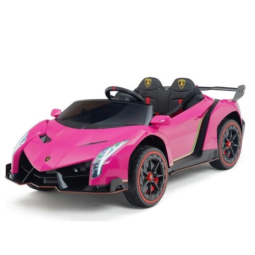 Lamborghini Veneno 12V 2 Persoons Elektrische Kinderauto Roze