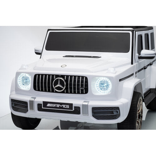 Mercedes G63 12V 2-persoons kinderauto Wit
