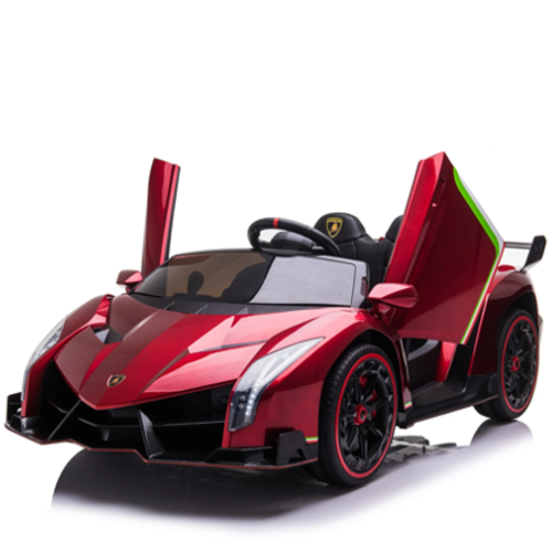 Lamborghini Veneno 12V 2 Persoons Kinderauto Metallic Rood