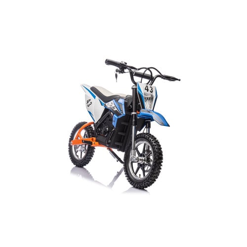 Elektrische kindermotor Dirtbike Crossmotor 36V 500W Blauw - Oranje