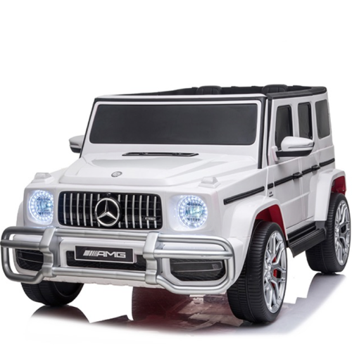 Mercedes G63 12V 2-persoons kinderauto Wit