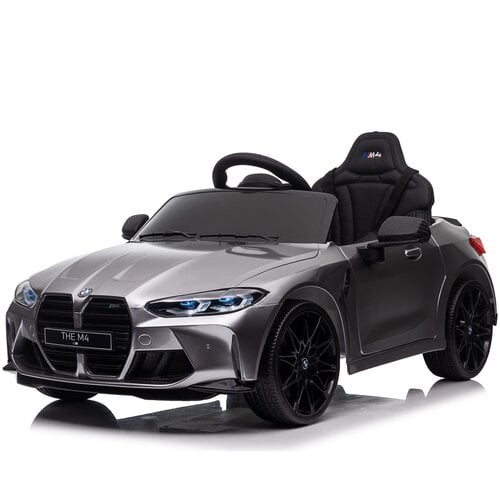 BMW M4 12V Kinderauto metallic Grijs