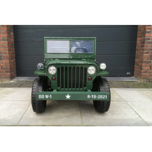 Willy’s Jeep Army 24 3 persoons kinderauto groen