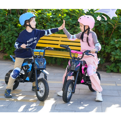 Elektrische kindermotor Dirtbike Hurricane 24V 350W Blauw