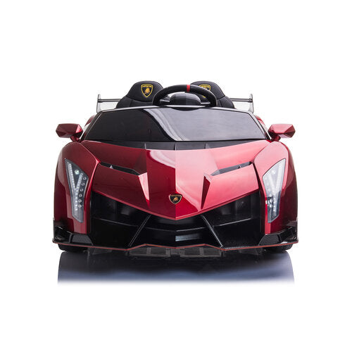 Lamborghini Veneno 12V 2-Persoons Kinderauto Metallic Rood