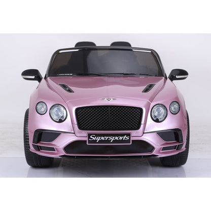 Bentley Continental 12V 2-persoons Kinderauto Metallic Roze