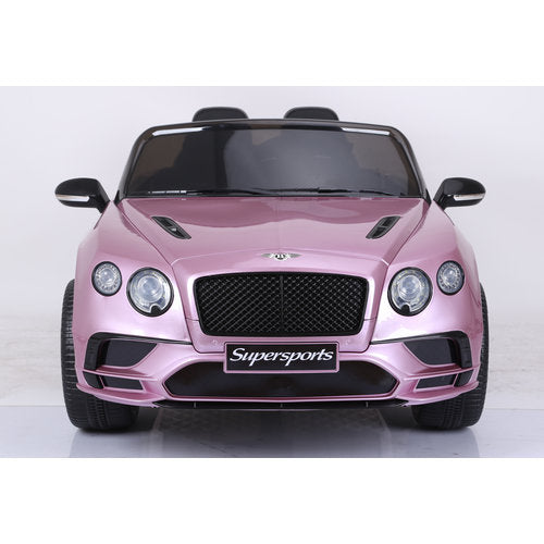 Bentley Continental 12V 2-persoons Kinderauto Metallic Roze