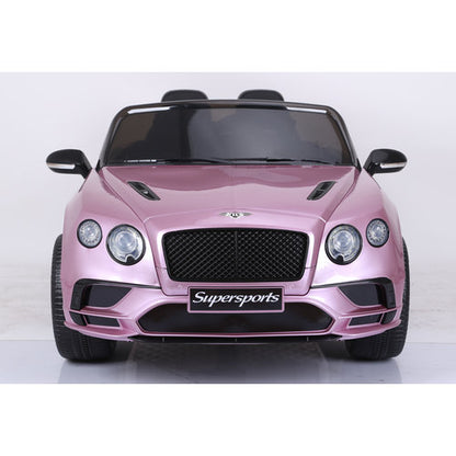 Bentley Continental 12V 2-persoons Kinderauto Metallic Roze