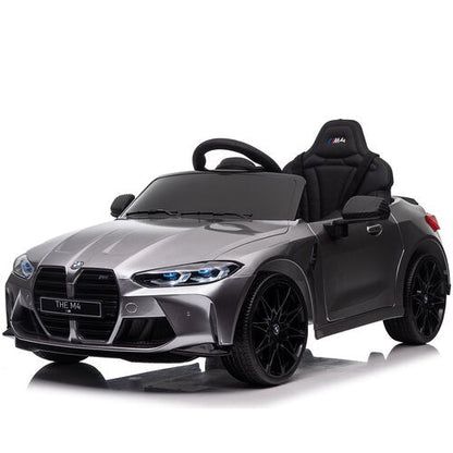 BMW M4 12V Kinderauto metallic Grijs