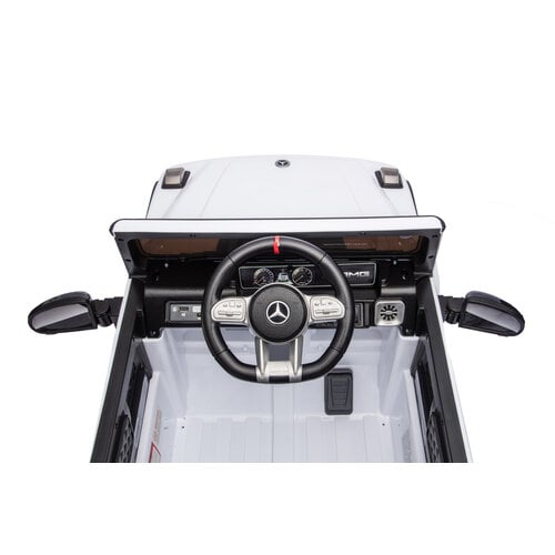 Mercedes G63 AMG Cabrio 12V Elektrische kinderauto Wit