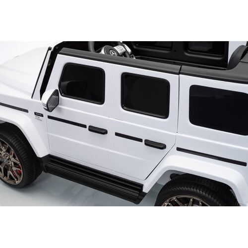 Mercedes G63 12V 2-persoons kinderauto Wit
