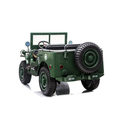 Willy’s Jeep Army 24 3 persoons kinderauto groen