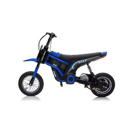 Elektrische kindermotor Dirtbike Hurricane 24V 350W Blauw