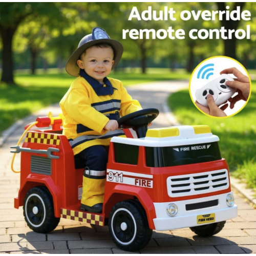 Brandweer kinderauto 12V Rood
