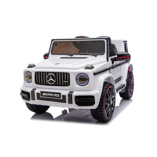 Mercedes G63 AMG Cabrio 12V Elektrische kinderauto Wit
