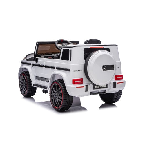 Mercedes G63 AMG Cabrio 12V Elektrische kinderauto Wit