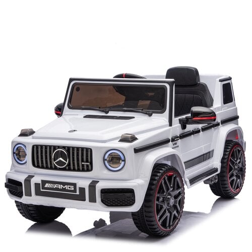 Mercedes G63 AMG Cabrio 12V Elektrische kinderauto Wit