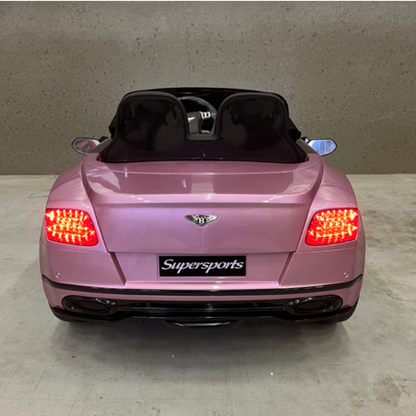 Bentley Continental 12V 2-persoons Kinderauto Metallic Roze