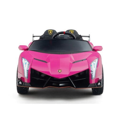 Lamborghini Veneno 12V 2 Persoons Elektrische Kinderauto Roze