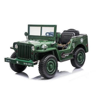 Willy’s Jeep Army 24 3 persoons kinderauto groen