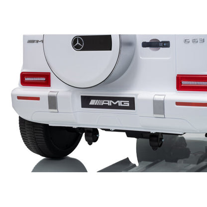 Mercedes G63 12V 2-persoons kinderauto Wit