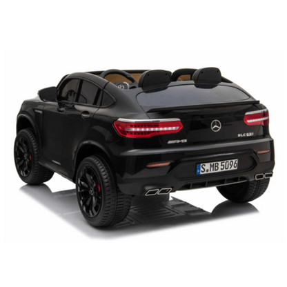 Mercedes Benz GLC63S AMG 12V 2 persoons kinderauto zwart