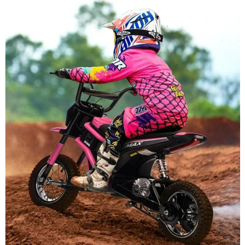 Elektrische kindermotor Dirtbike Hurricane 24V 350W Roze