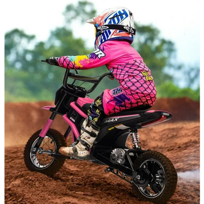Elektrische kindermotor Dirtbike Hurricane 24V 350W Roze