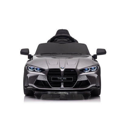 BMW M4 12V Kinderauto metallic Grijs